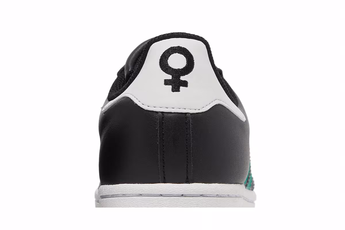 Abby Dahlkemper x adidas Women's Superstar Black Bold Green, view 8