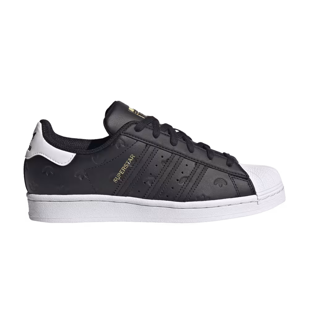 Adidas Women's Superstar Allover Debossed Trefoils - Black White