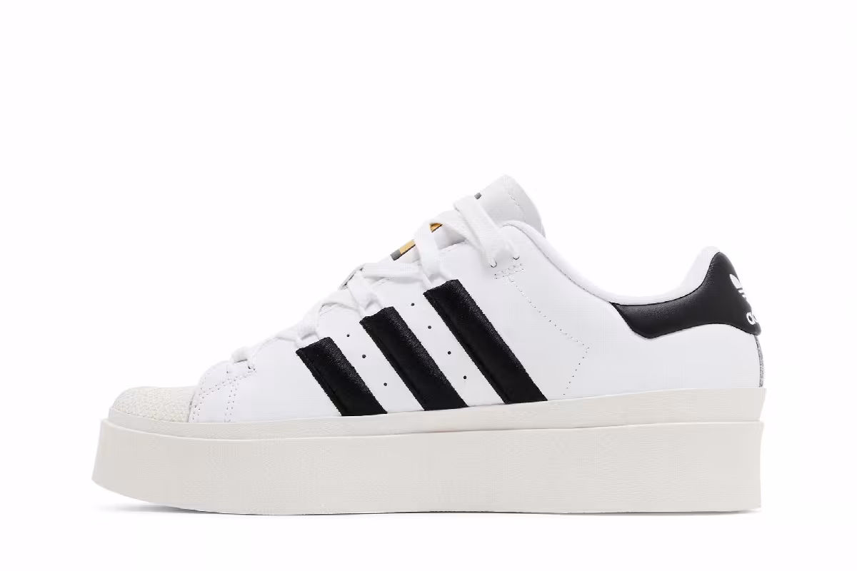adidas Women's Superstar Bonega White Black Gold Metallic, view 4