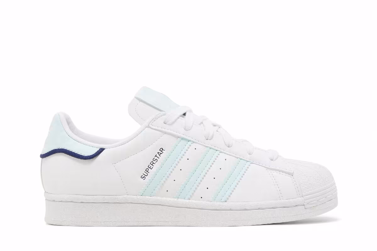 Adidas Women's Superstar White Almost Blue, view 2