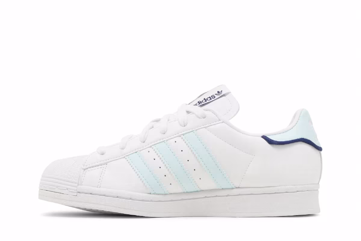 Adidas Women's Superstar White Almost Blue, view 4
