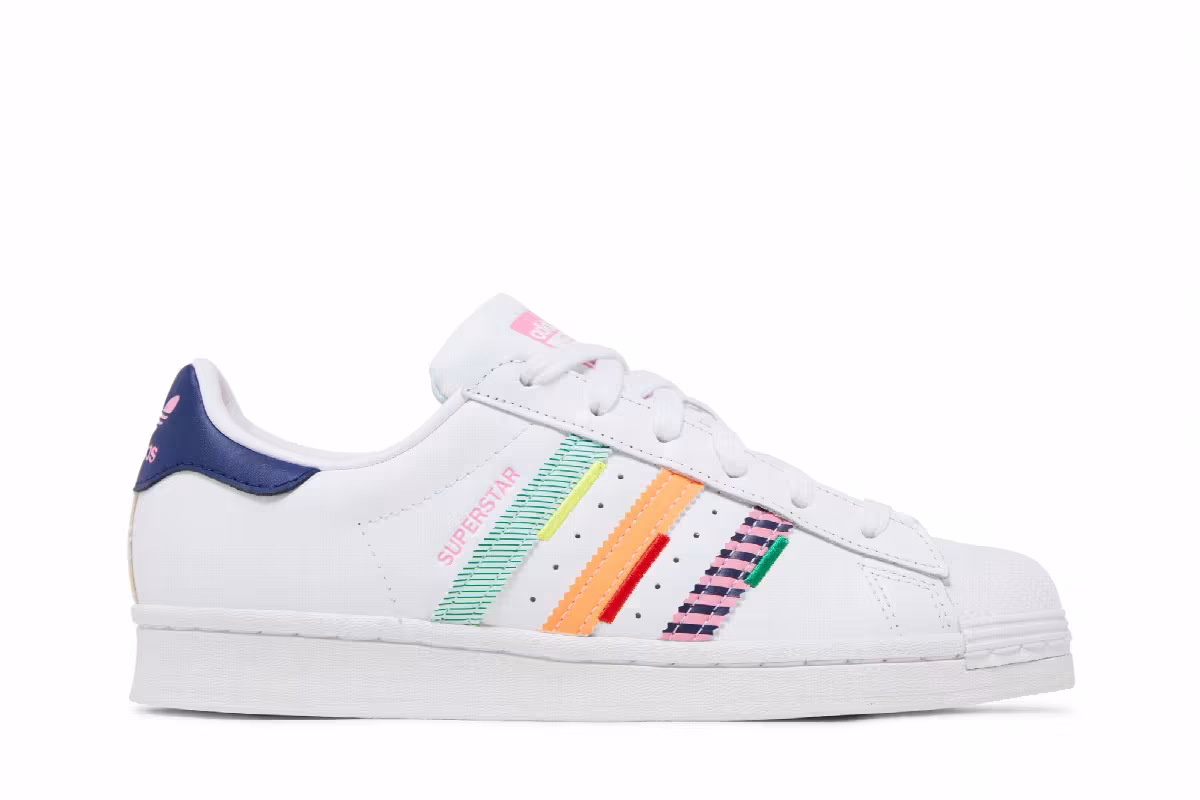 adidas Women's Superstar Multi Jagged Stripes, view 2