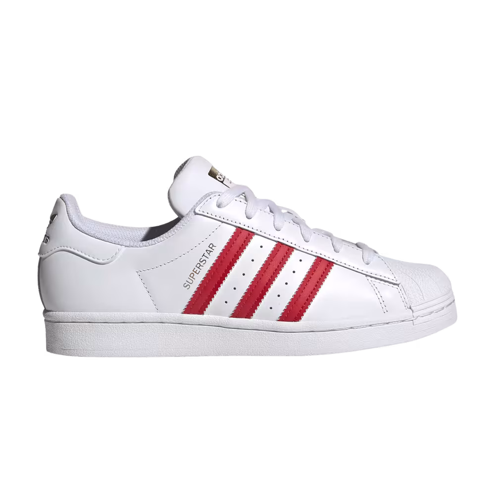 Adidas Women's Superstar White Better Scarlet