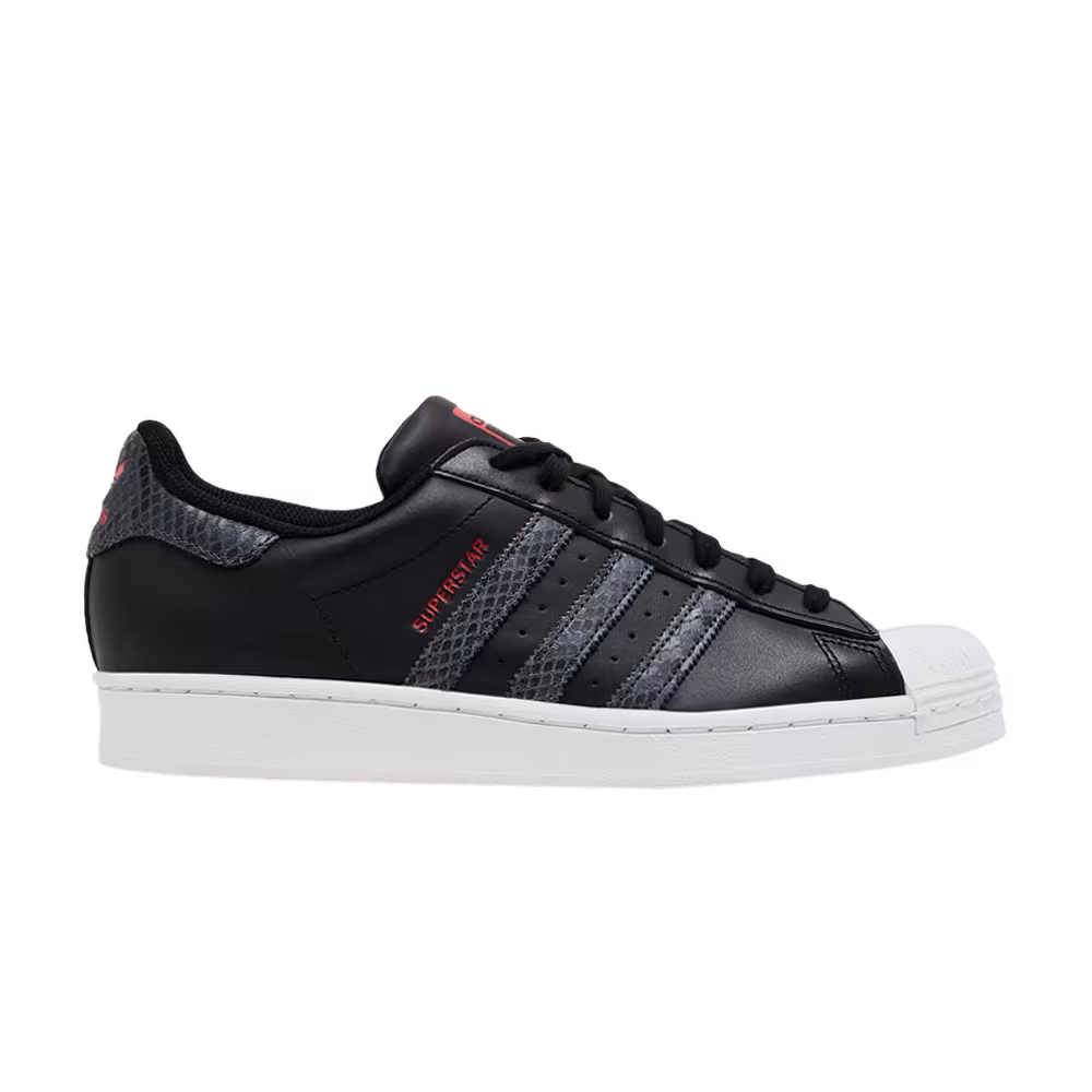 Adidas Women's Superstar Black White Snakeskin