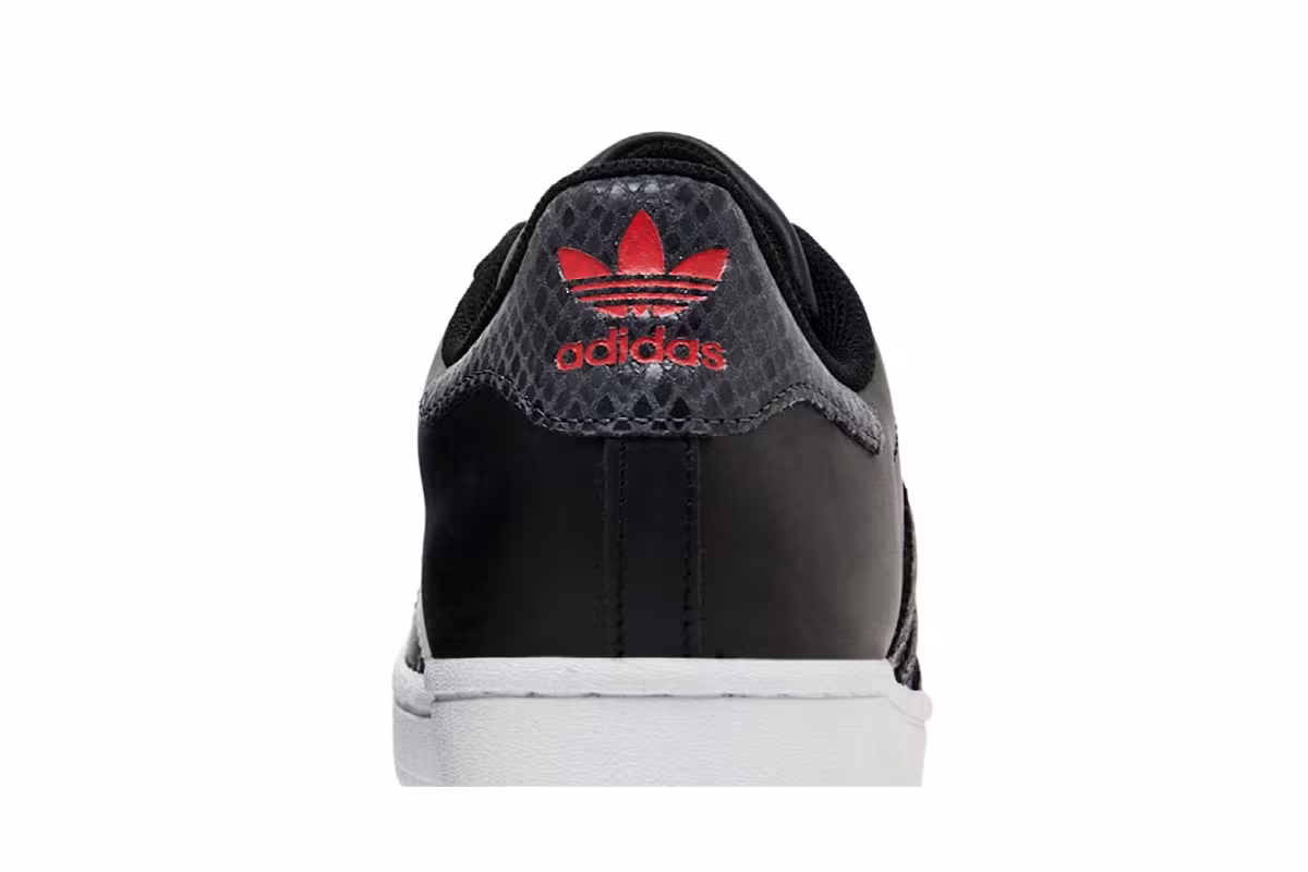 Adidas Women's Superstar Black White Snakeskin, view 8