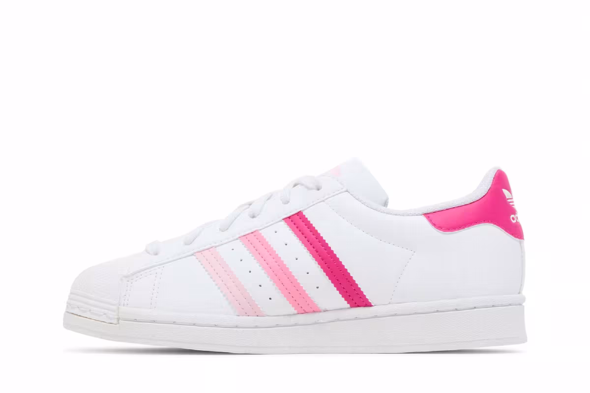 adidas Superstar J White Bliss Pink, view 4