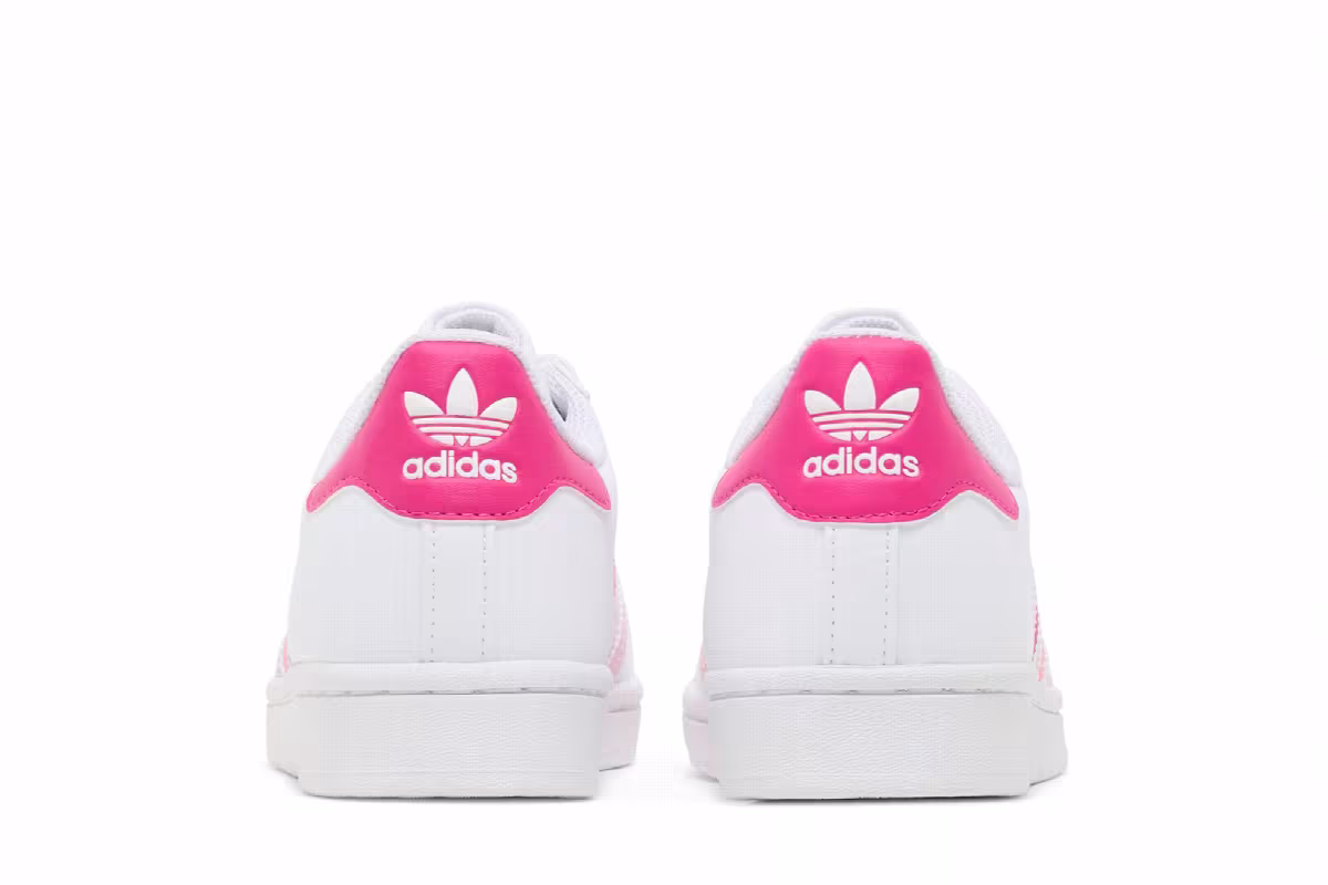 adidas Superstar J White Bliss Pink, view 7