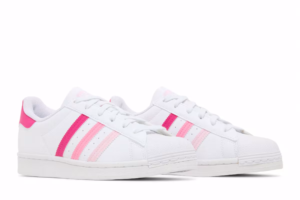 adidas Superstar J White Bliss Pink, view 9