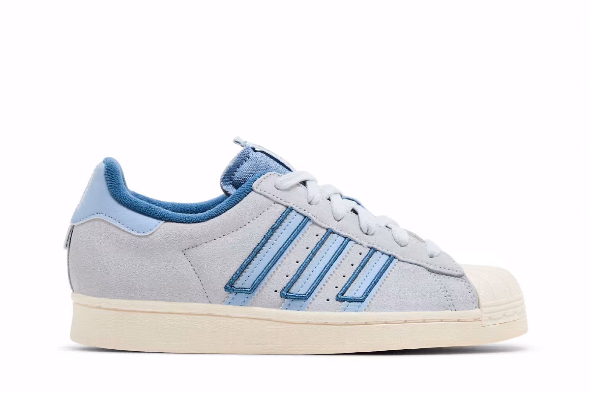 Adidas Superstar J Altered Blue White, view 2