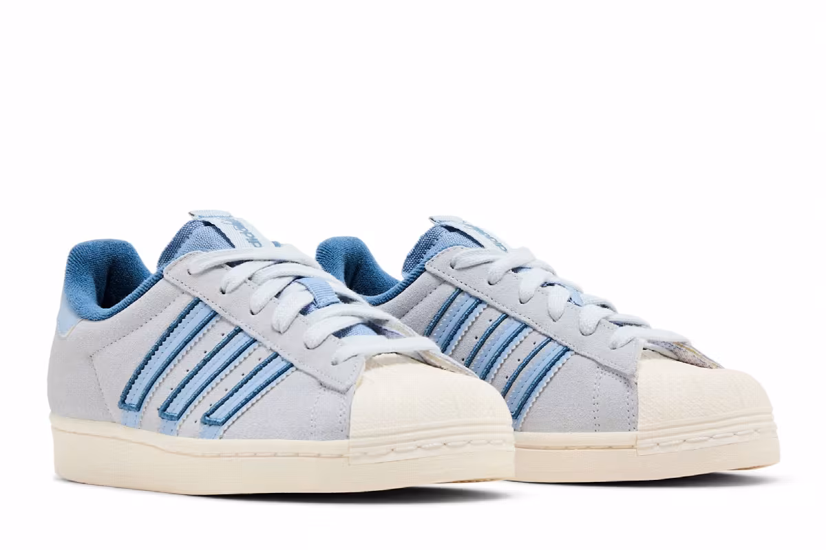 Adidas Superstar J Altered Blue White, view 9