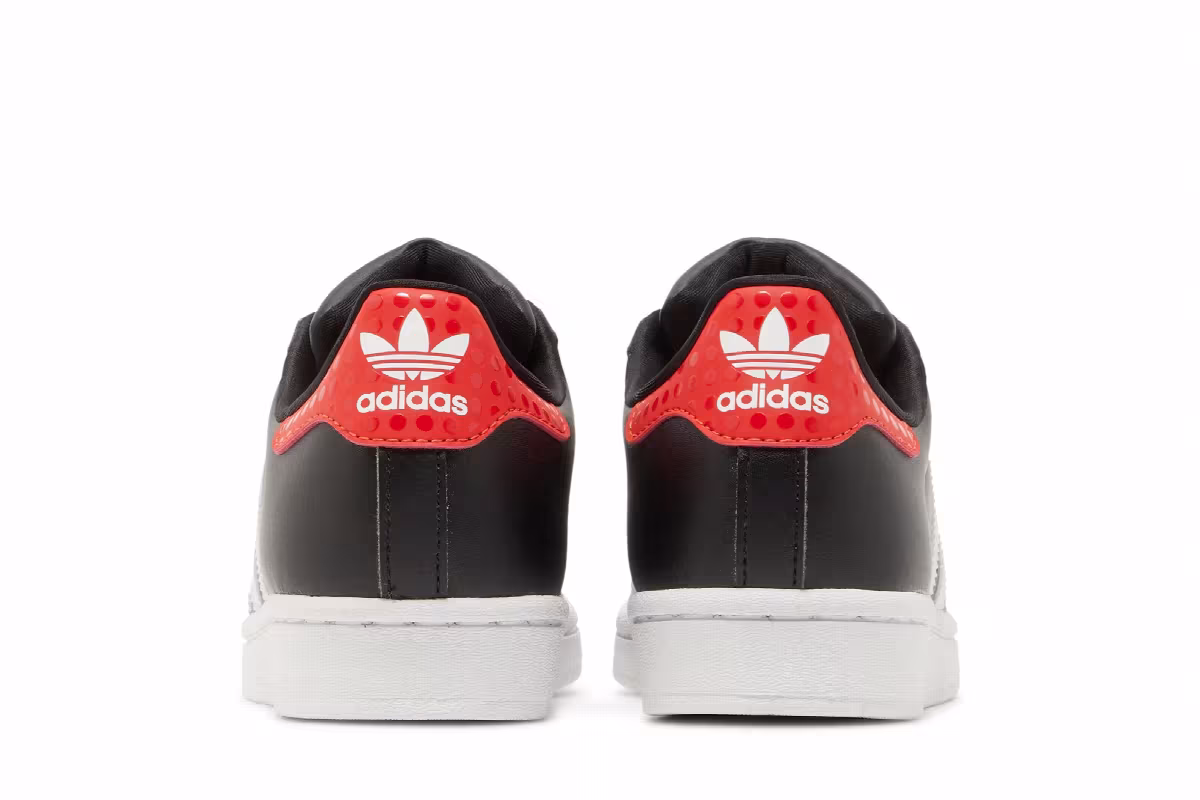 LEGO x adidas Superstar Big Kid Core Black Red, view 7