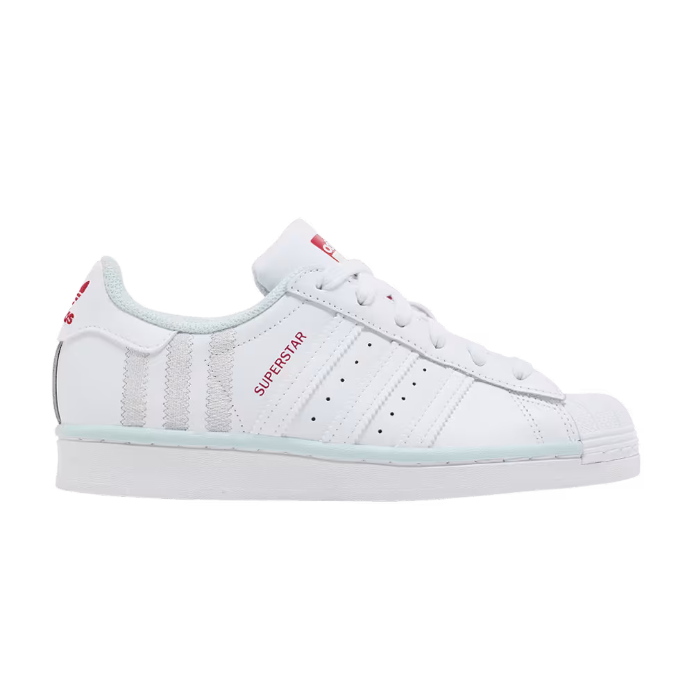 adidas Superstar J White Almost Blue