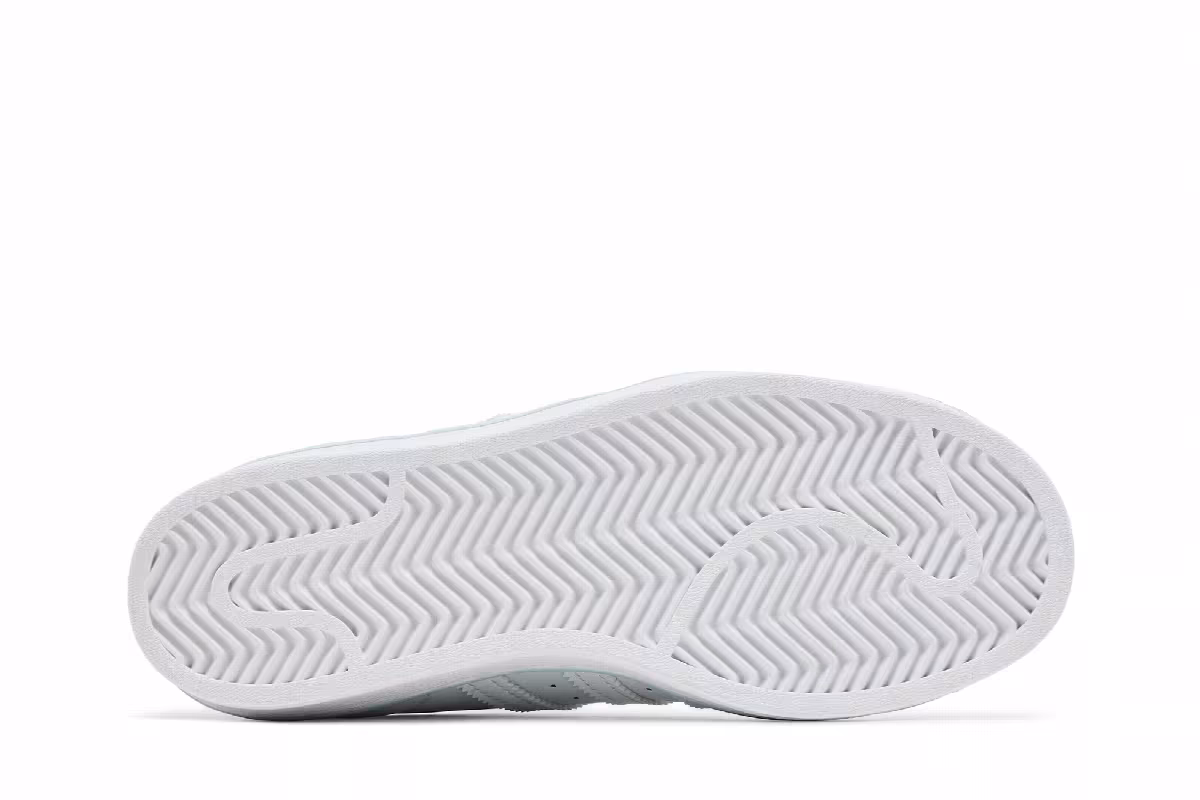 adidas Superstar J White Almost Blue, view 5