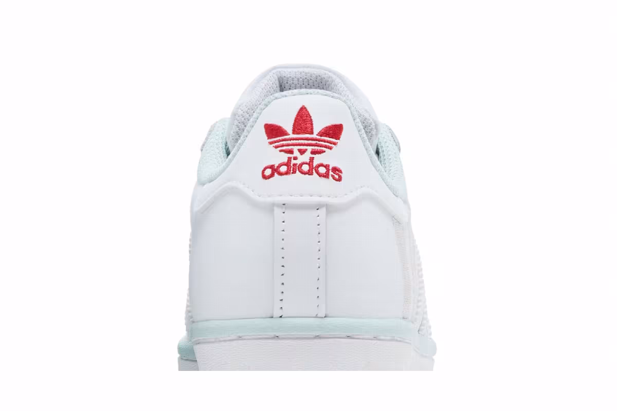 adidas Superstar J White Almost Blue, view 8