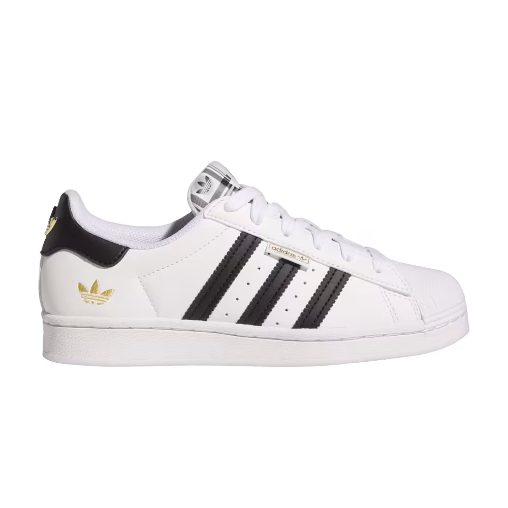 Adidas Superstar Big Kid Graphic Pop - White Black