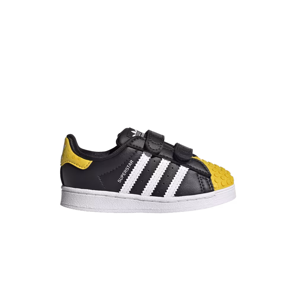 LEGO x adidas Superstar Little Kid Core Black Yellow