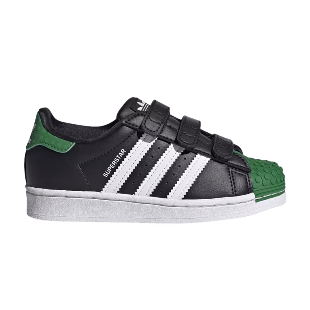 LEGO x adidas Superstar Little Kid Core Black Green