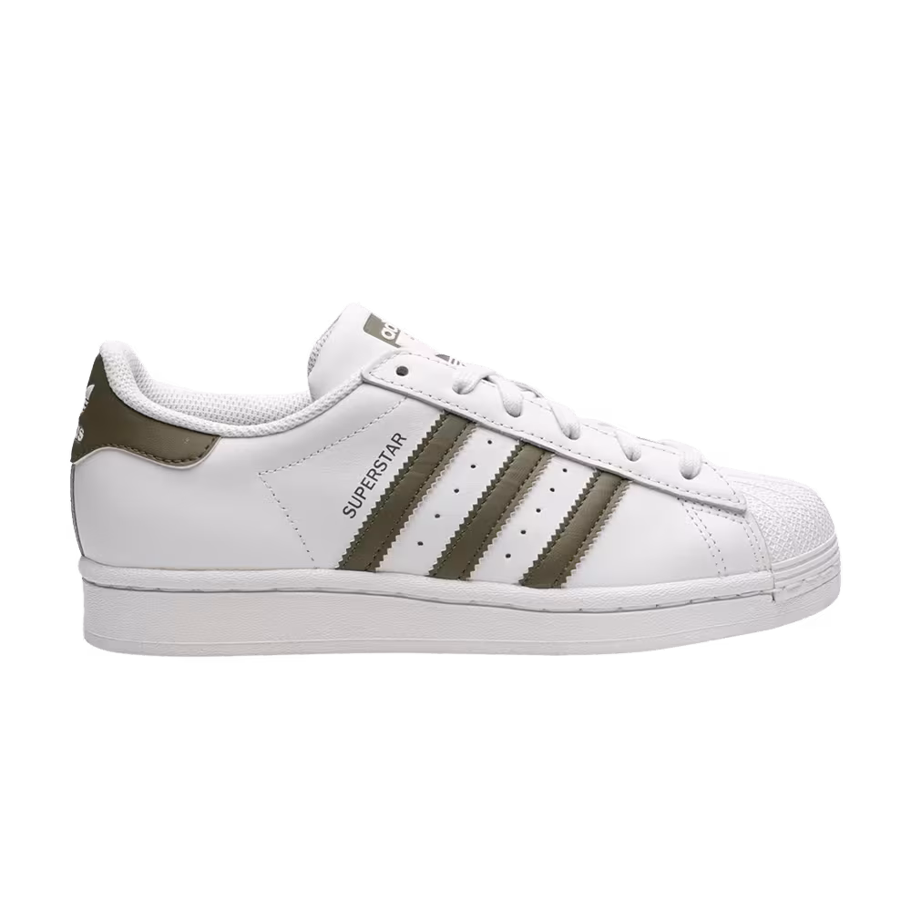 Adidas Superstar J White Focus Olive