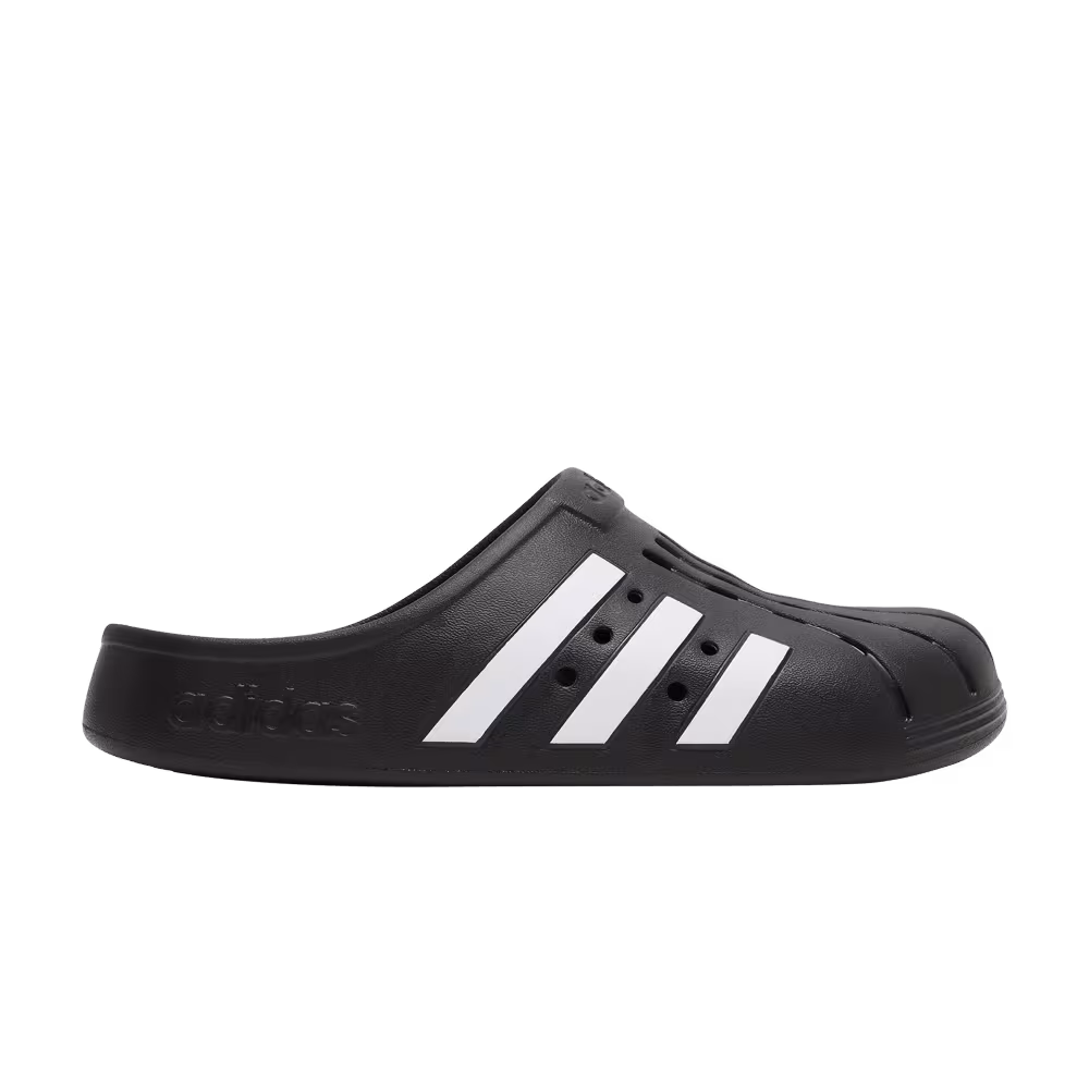 adidas Adilette Clog Black White