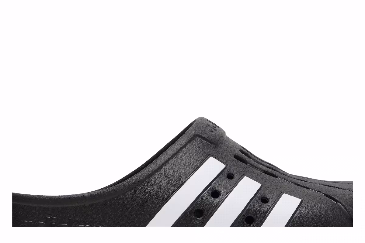 adidas Adilette Clog Black White, view 3