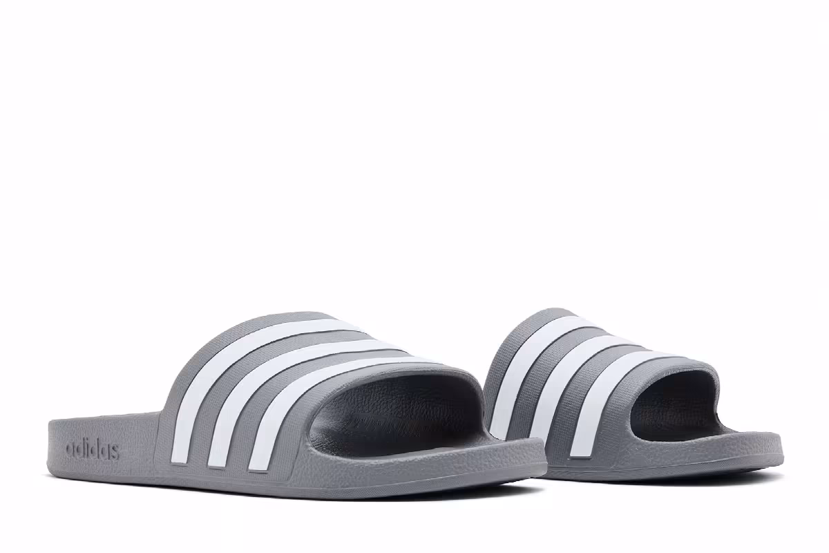 Adidas Adilette Aqua Slides Grey, view 9