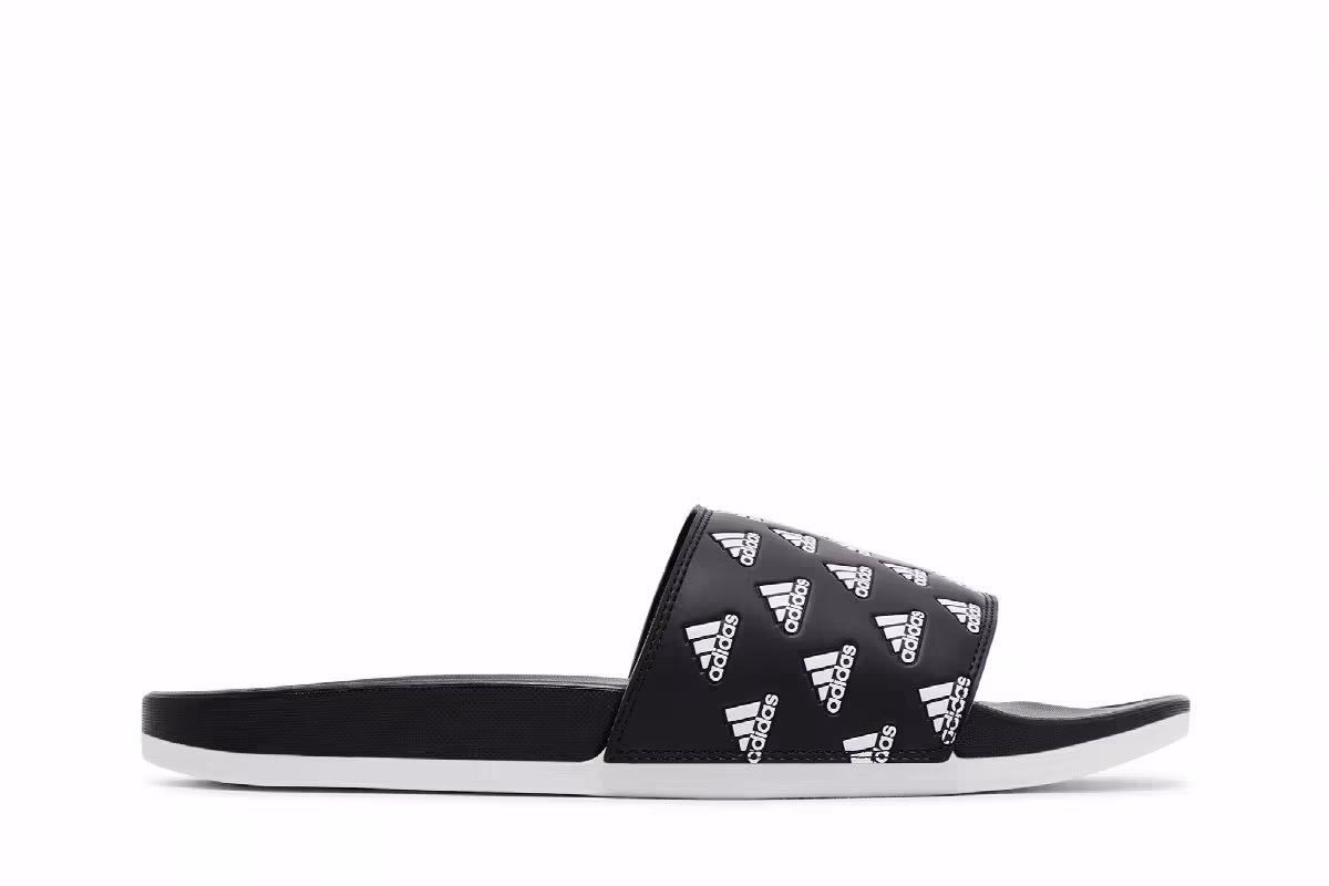 Adidas Adilette Comfort Slide Repeat Logo - Black, view 2