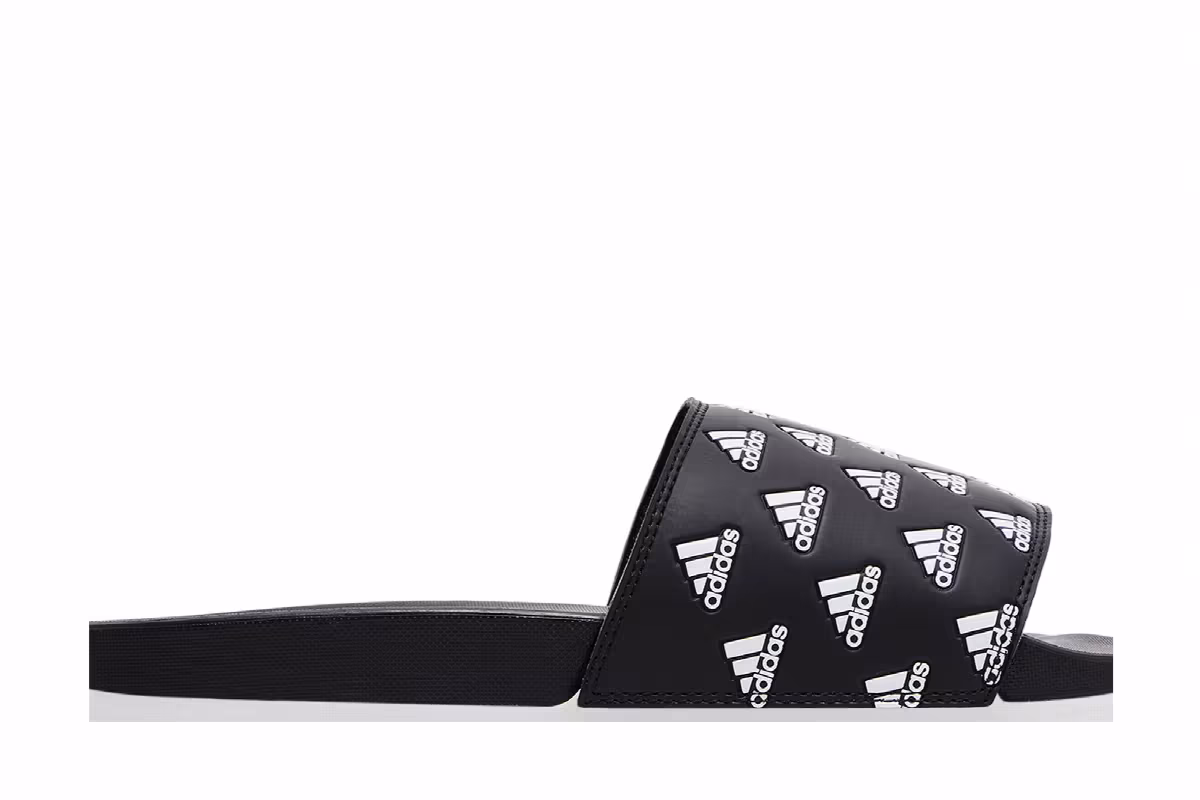 Adidas Adilette Comfort Slide Repeat Logo - Black, view 3