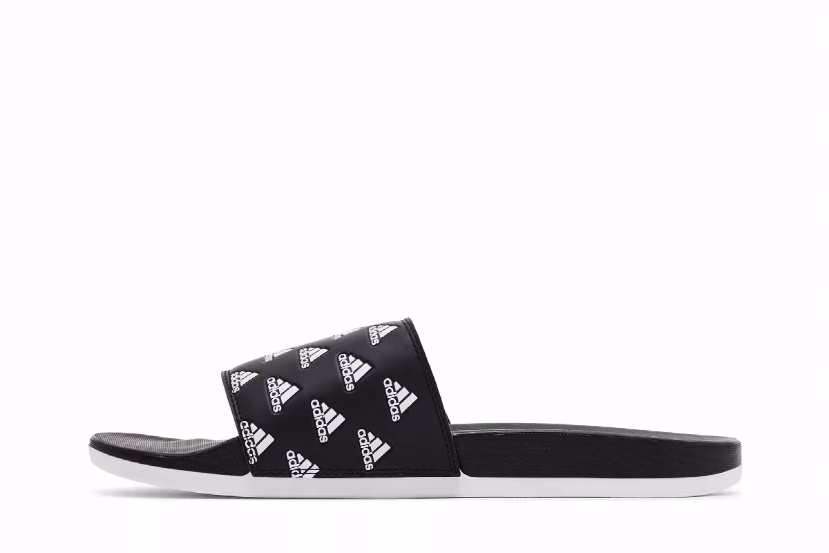 Adidas Adilette Comfort Slide Repeat Logo - Black, view 4