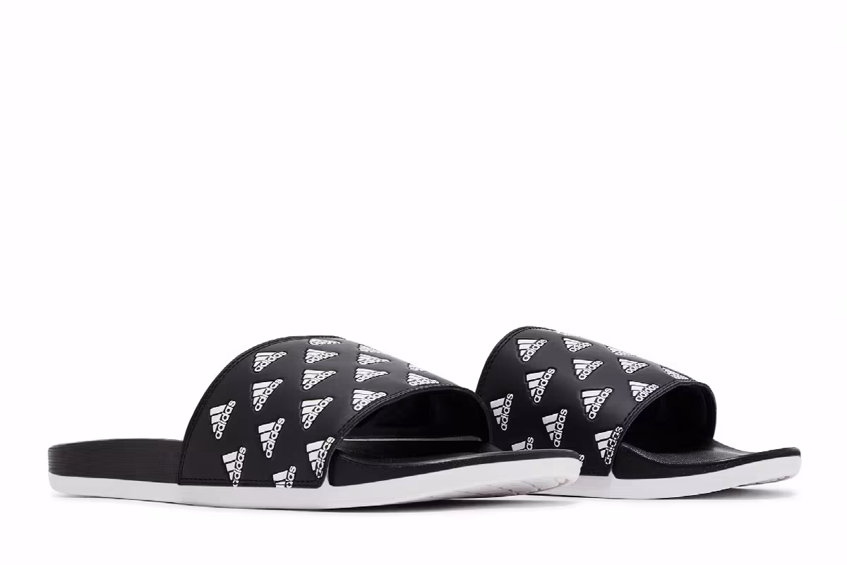 Adidas Adilette Comfort Slide Repeat Logo - Black, view 9