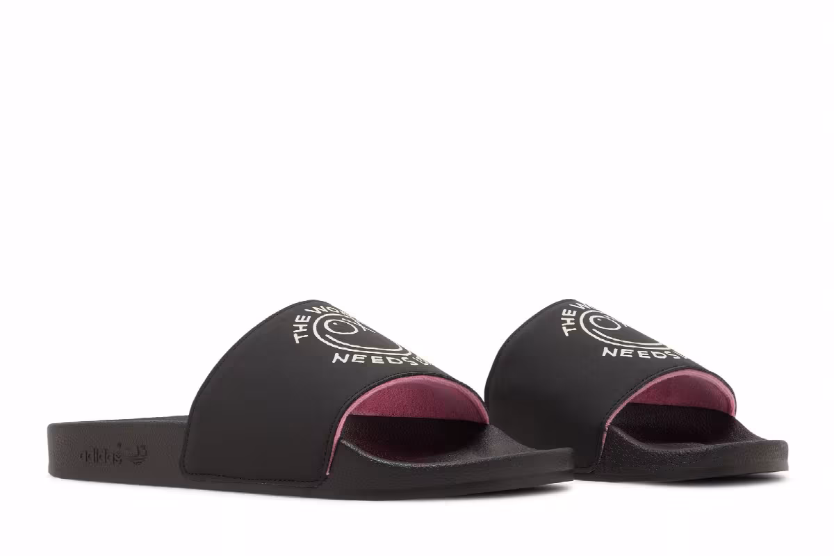 Andre Saraiva x adidas Adilette Slide The World Needs Love, view 9