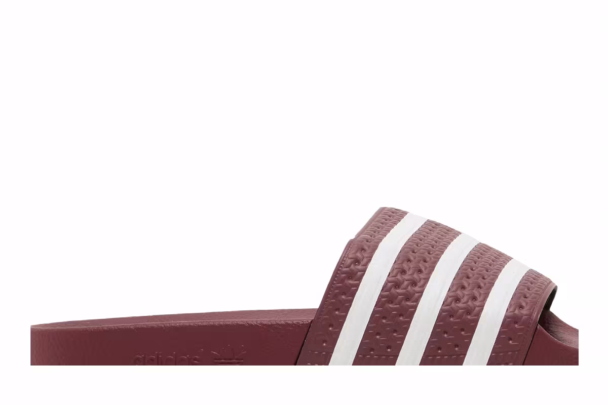 adidas Adilette Slides Quiet Crimson, view 3
