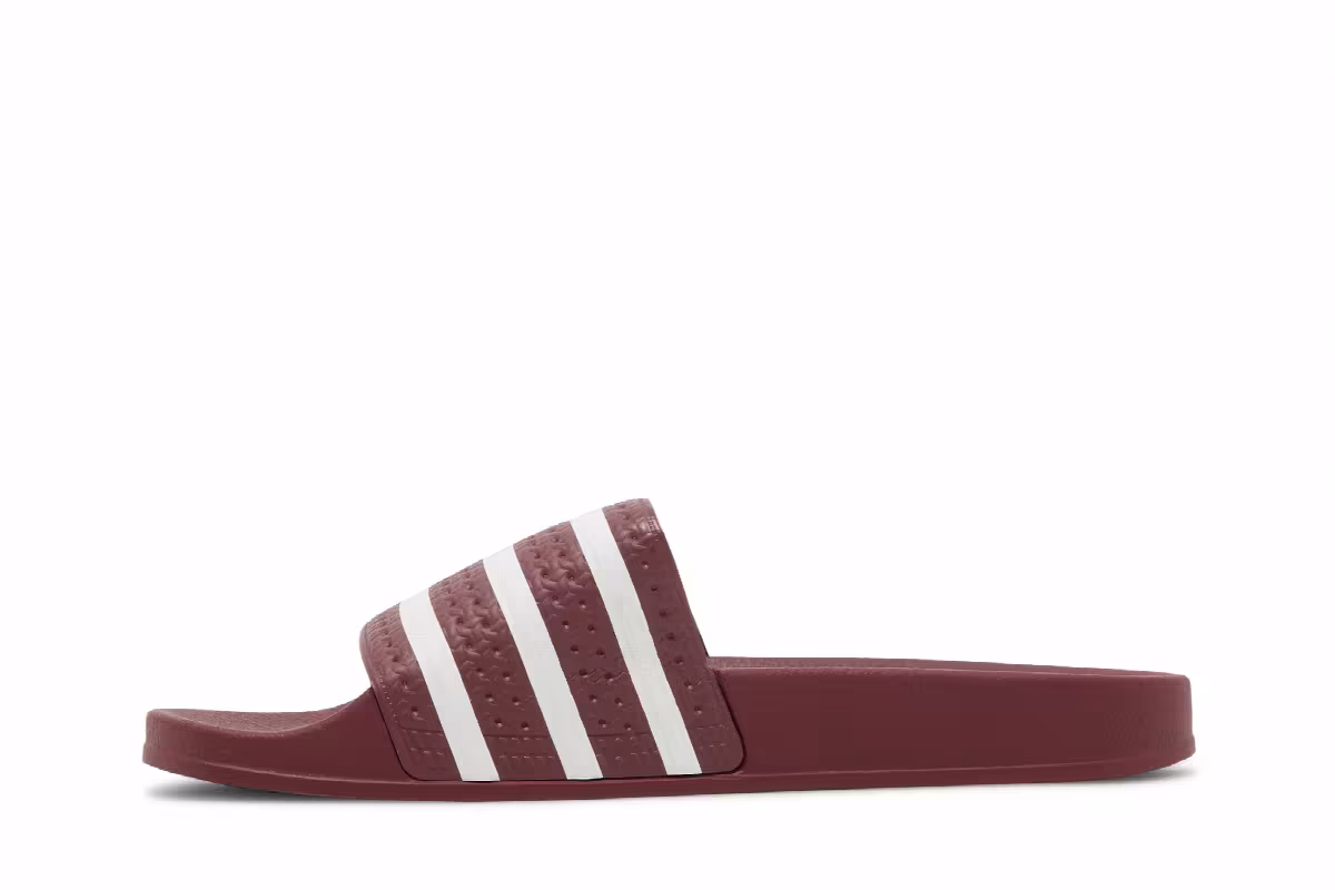 adidas Adilette Slides Quiet Crimson, view 4