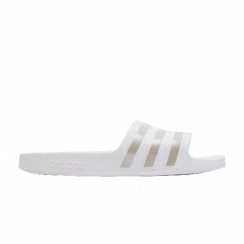 Adidas Adilette Aqua Slides 'White Platinum Metallic'