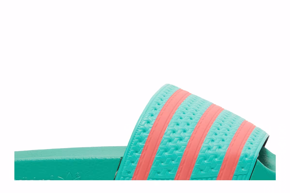 adidas Adilette Slide Hi-Res Green Turbo, view 3