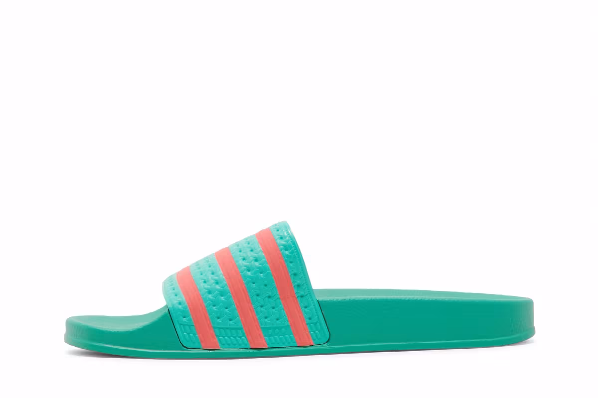 adidas Adilette Slide Hi-Res Green Turbo, view 4