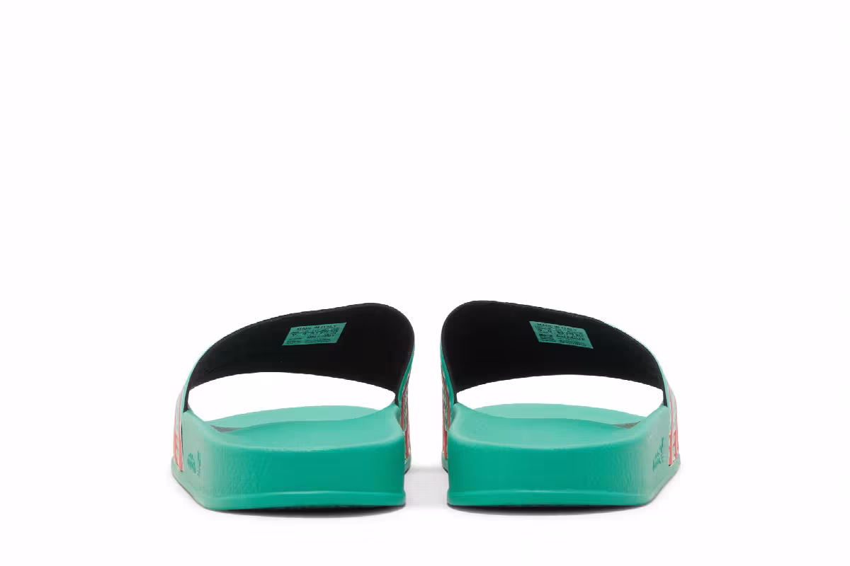 adidas Adilette Slide Hi-Res Green Turbo, view 7