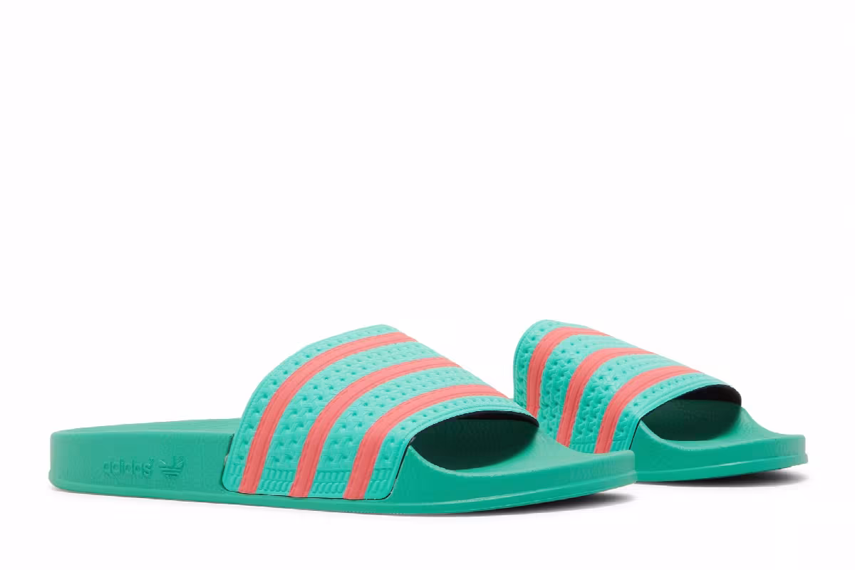 adidas Adilette Slide Hi-Res Green Turbo, view 9