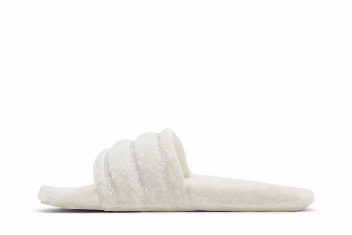 Adidas Adilette Cozy Slide Triple White, view 4