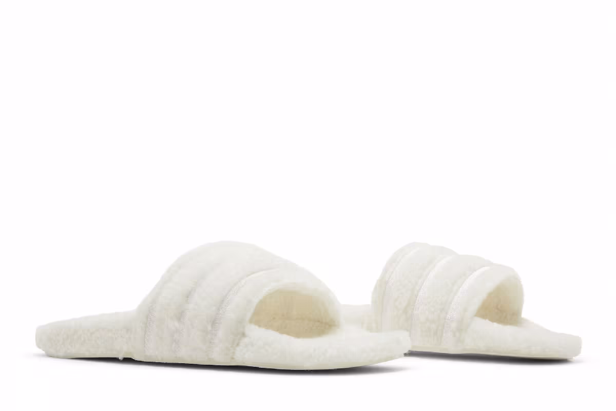Adidas Adilette Cozy Slide Triple White, view 9