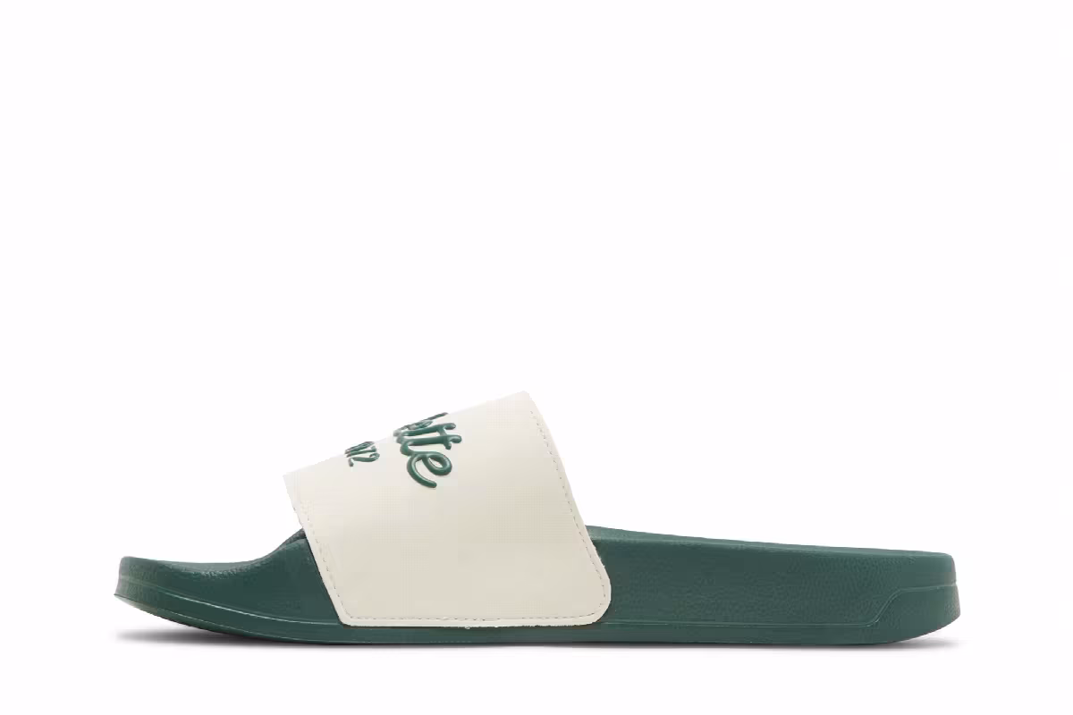adidas Adilette Slide White Collegiate Green, view 4