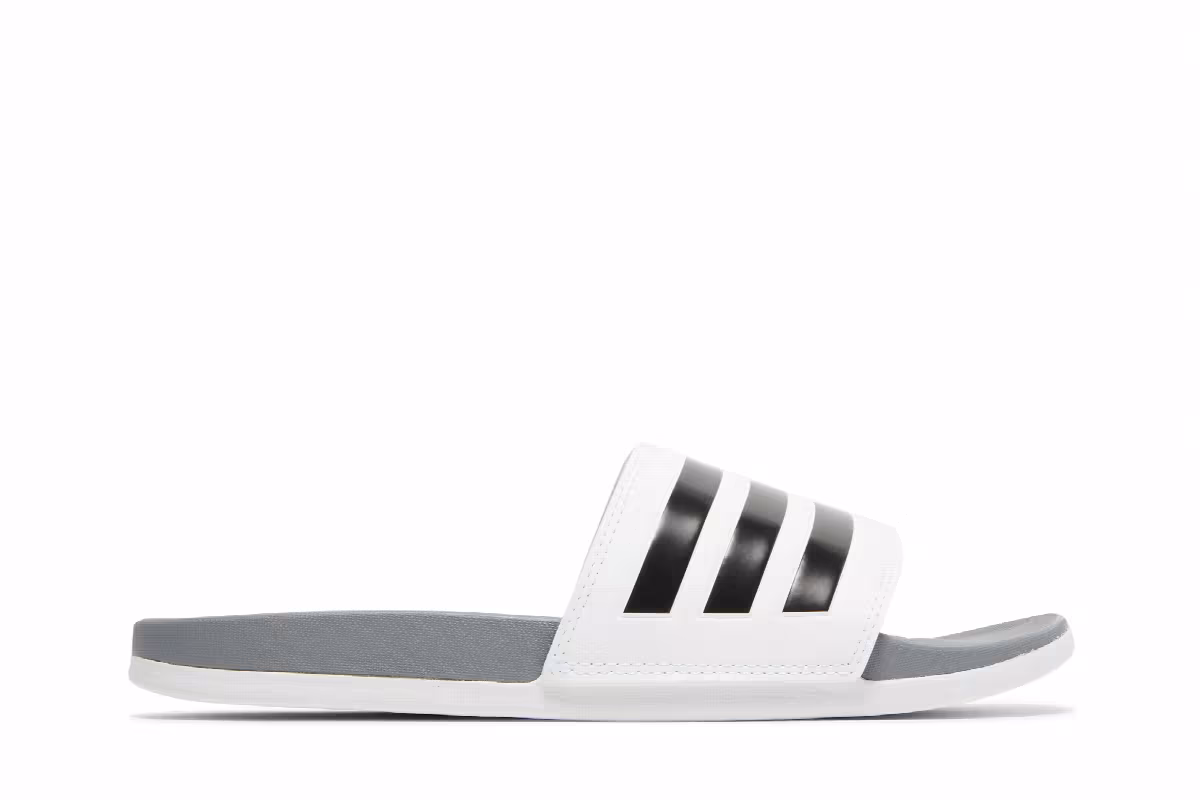 Adidas Adilette Comfort Slide White Grey, view 2