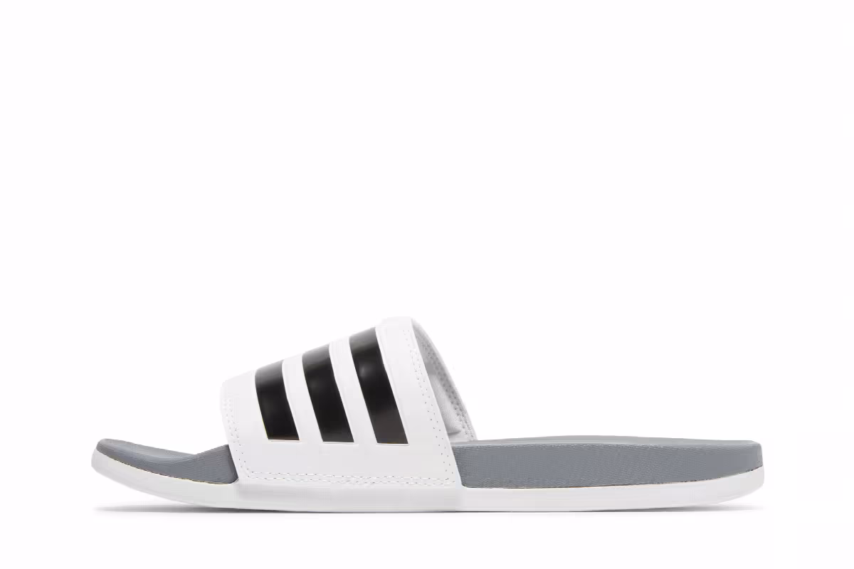 Adidas Adilette Comfort Slide White Grey, view 4