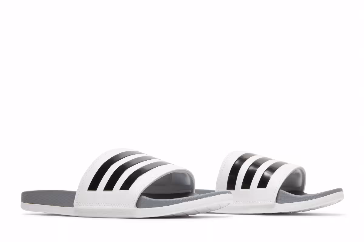 Adidas Adilette Comfort Slide White Grey, view 9
