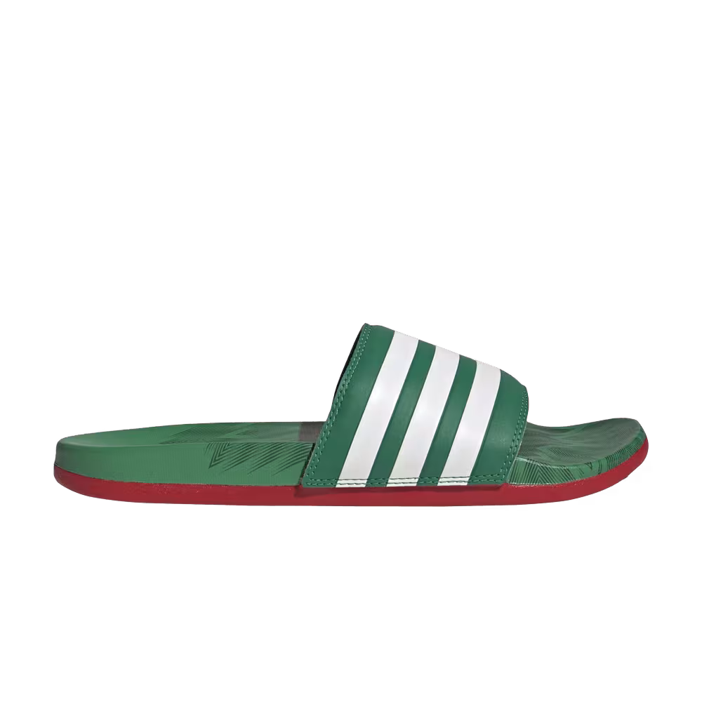 Adidas Adilette Comfort Slide Vivid Green Scarlet