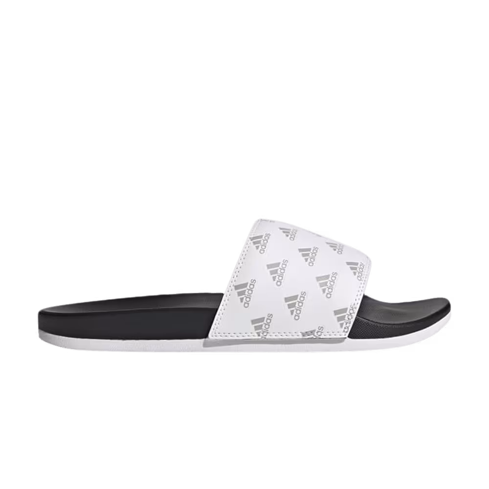 Adidas Adilette Comfort Slide Repeat Logo - White