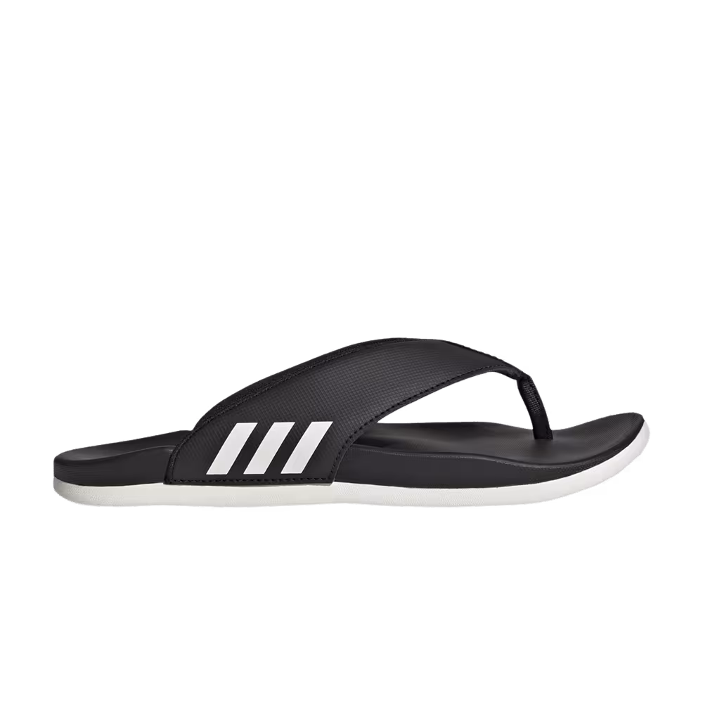 Adidas Women's Adilette Comfort Flip Flop Black White