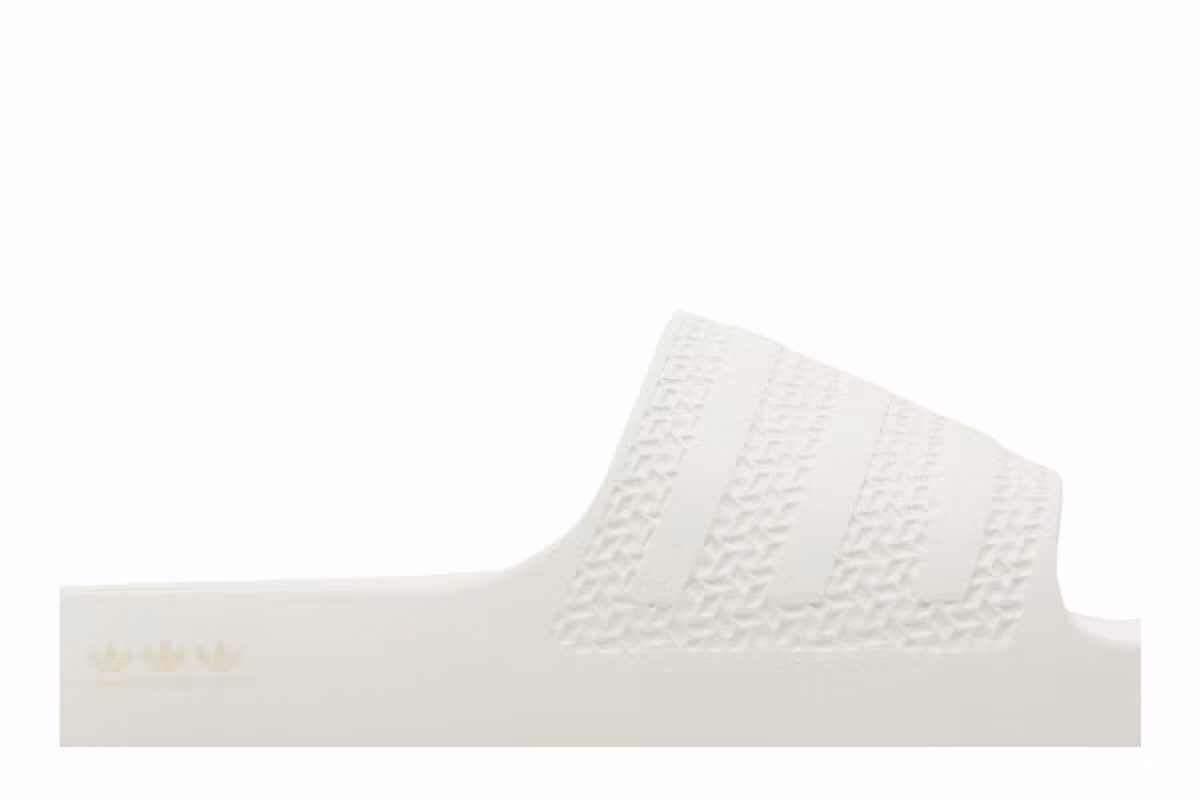 Adidas Women's Adilette Ayoon Slide Triple White, view 3