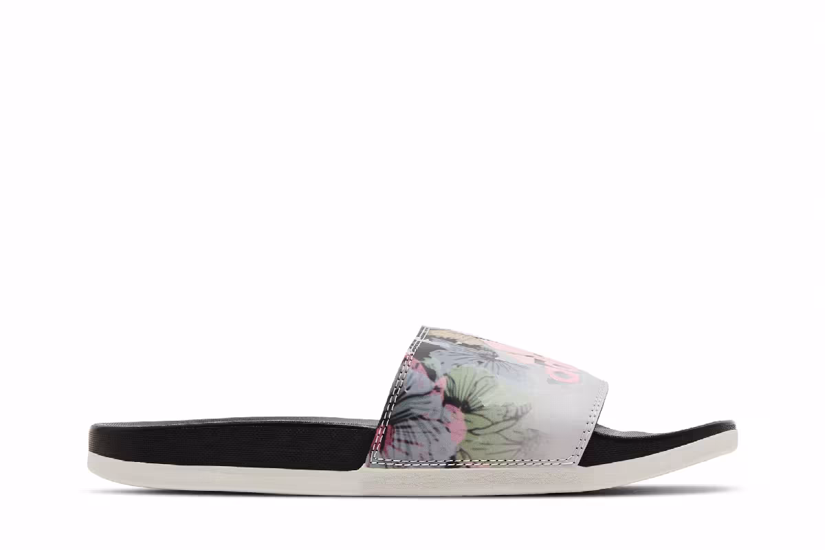 Adidas Women's Adilette Comfort Slide Floral, view 2