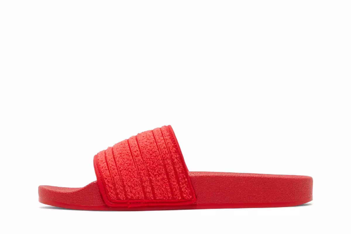Adidas Women's Adilette Slide Vivid Red, view 4