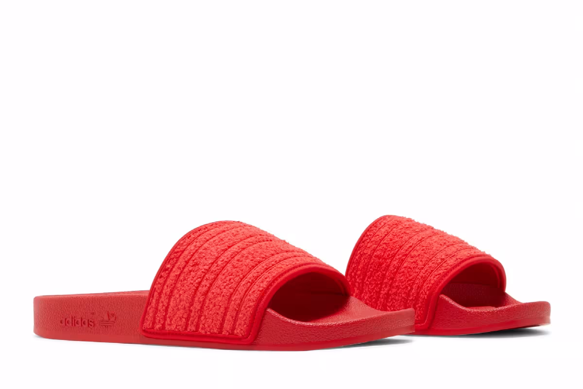 Adidas Women's Adilette Slide Vivid Red, view 9